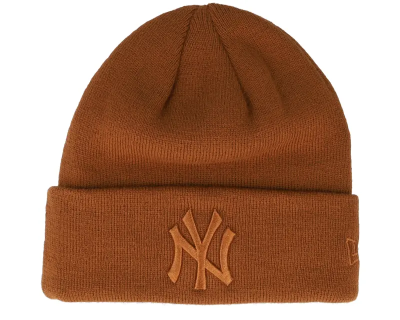 New Era New York Yankees League Essential Beanie Brown Cuff online
