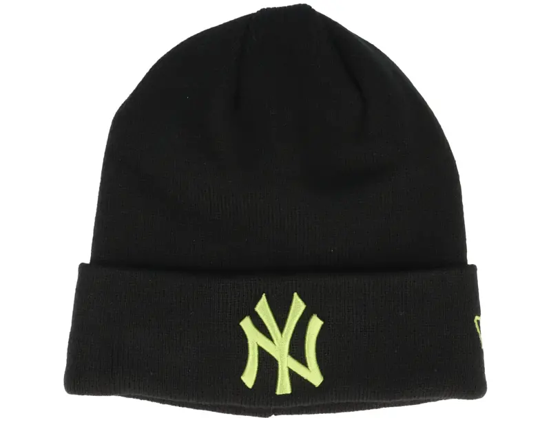 New Era New York Yankees League Essential Black/Neon Green Cuff online