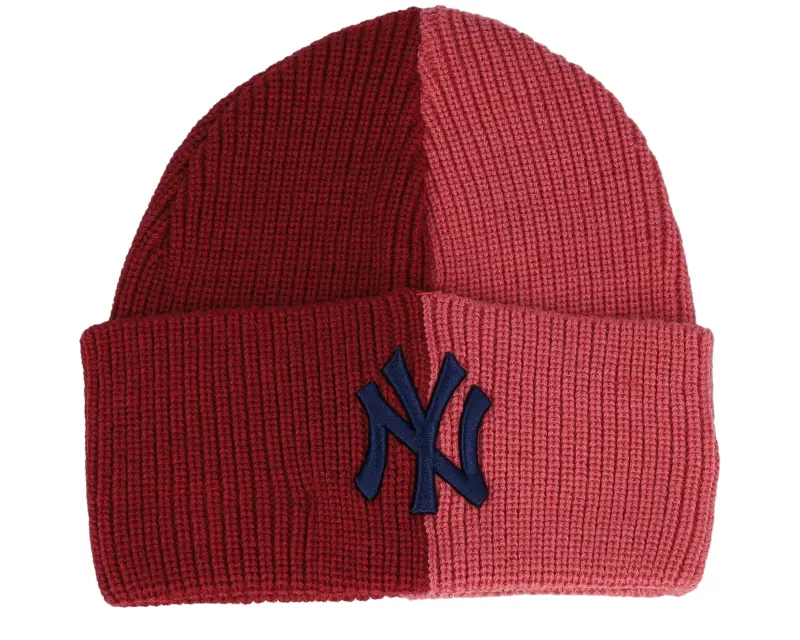 New Era New York Yankees Two Tone Wide Beanie Ney Red Cuff online