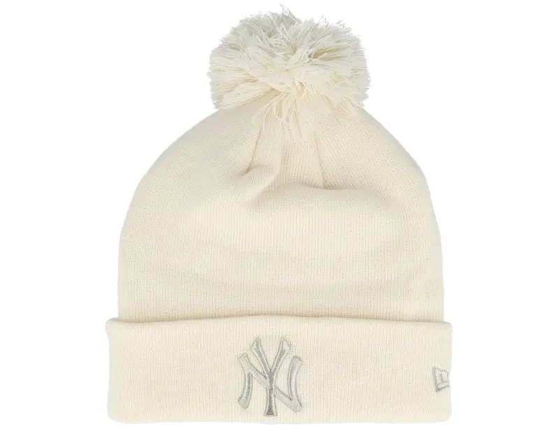 New Era New York Yankees Womens Bobble Metallic/Light Beige Pom online