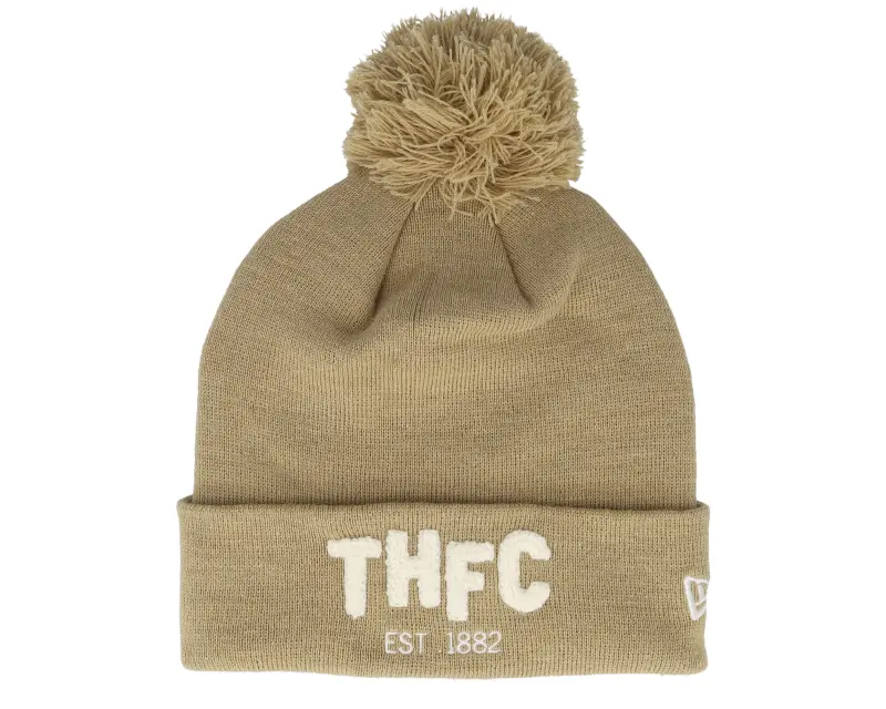 New Era Tottenham Hotspur Boucle Cuff Beanie Khaki Pom online