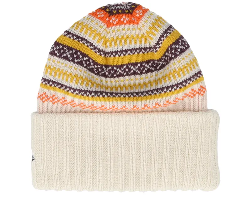 New Era Womens Fairisle Beanie White/Multi Cuff online