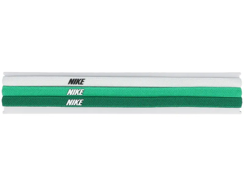 Nike 3 Pack Elastic 2.0 Green/White Headbands online