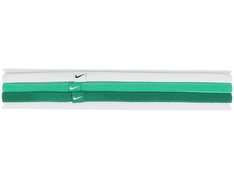 Nike 3 Pack Elastic 2.0 Green/White Headbands online