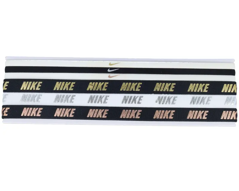 Nike 6-Pack Metal Mxd Width Black/White Headbands online