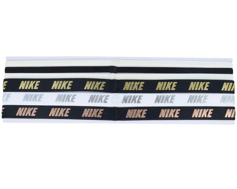 Nike 6-Pack Metal Mxd Width Black/White Headbands online
