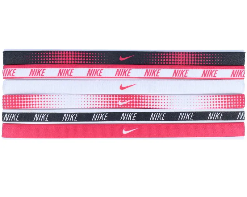 Nike 6-Pack Print 939 Black/Rush Pink/White Headbands online