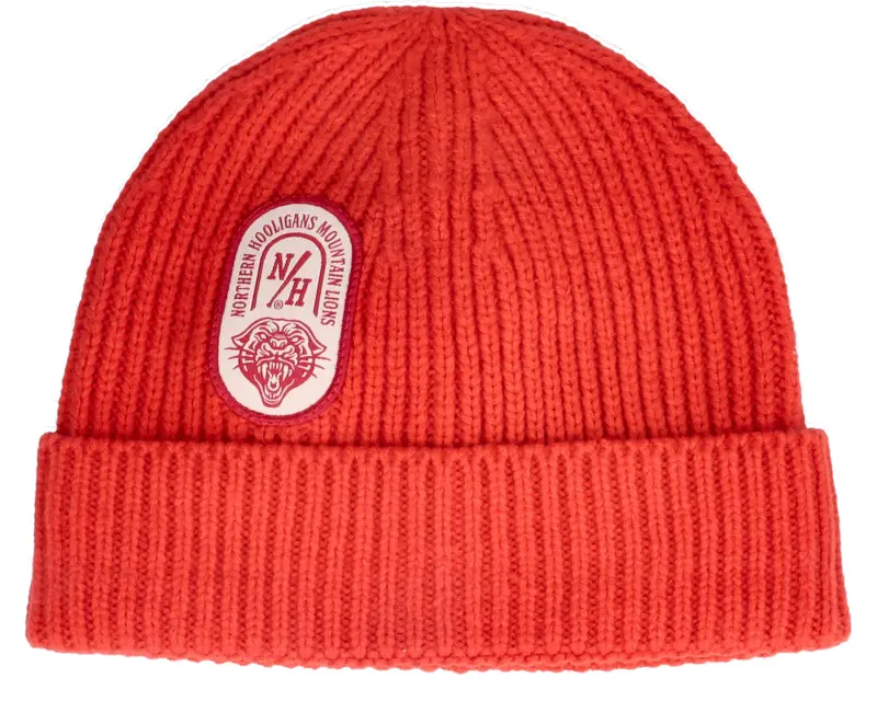 Northern Hooligans Mountain Beanie Classic Red Cuff online