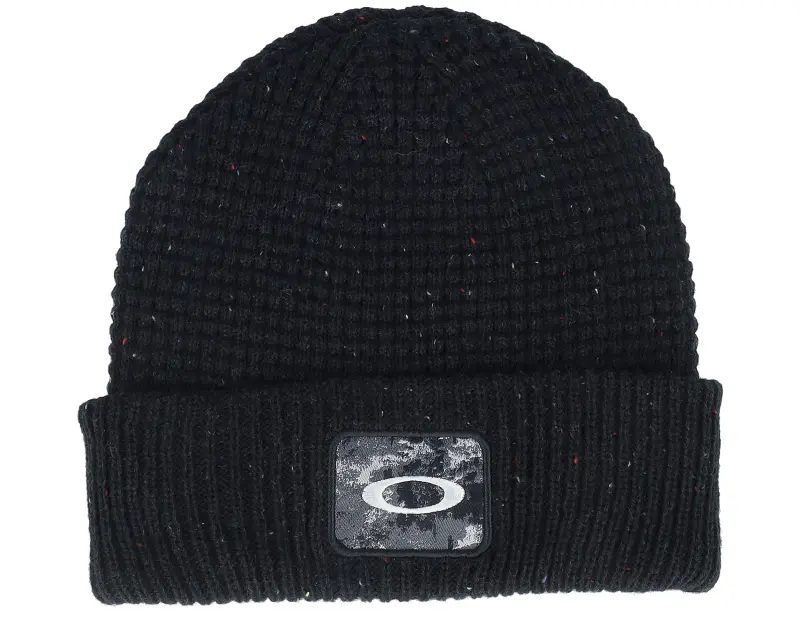 Oakley Ellipse Patch Waffle Beanie Blackout Cuff online