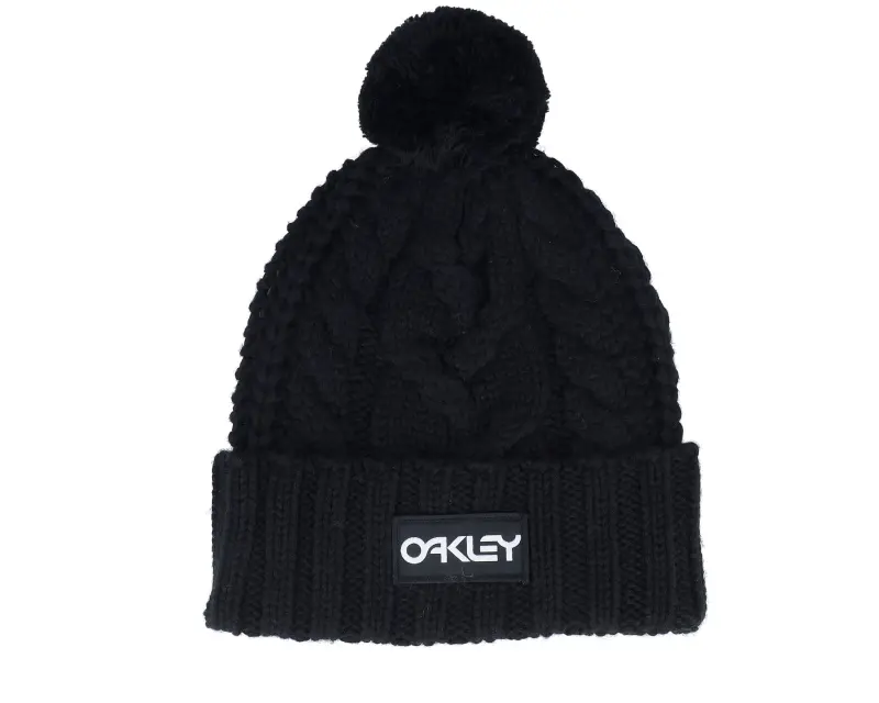 Oakley Harper Beanie Black/White Logo Pom online