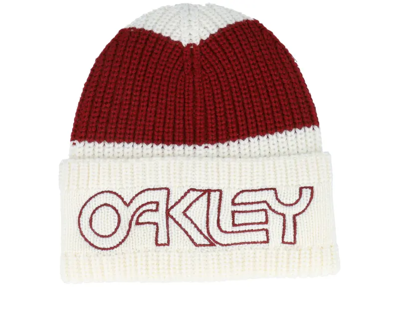 Oakley Tnp Deep Beanie Arctic White/Iron Red Cuff online