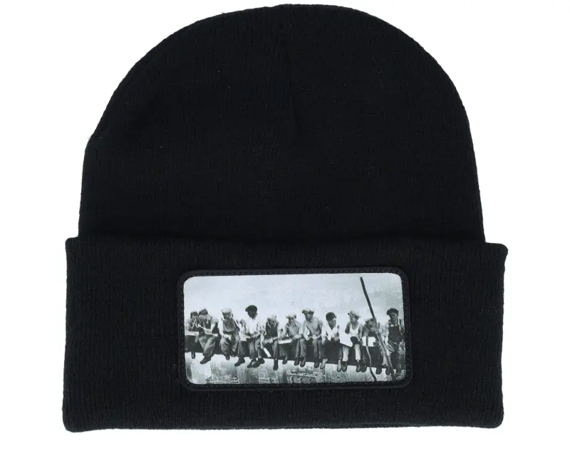 Public Domain Lunch Atop A Skyscraper Beanie Black Cuff online