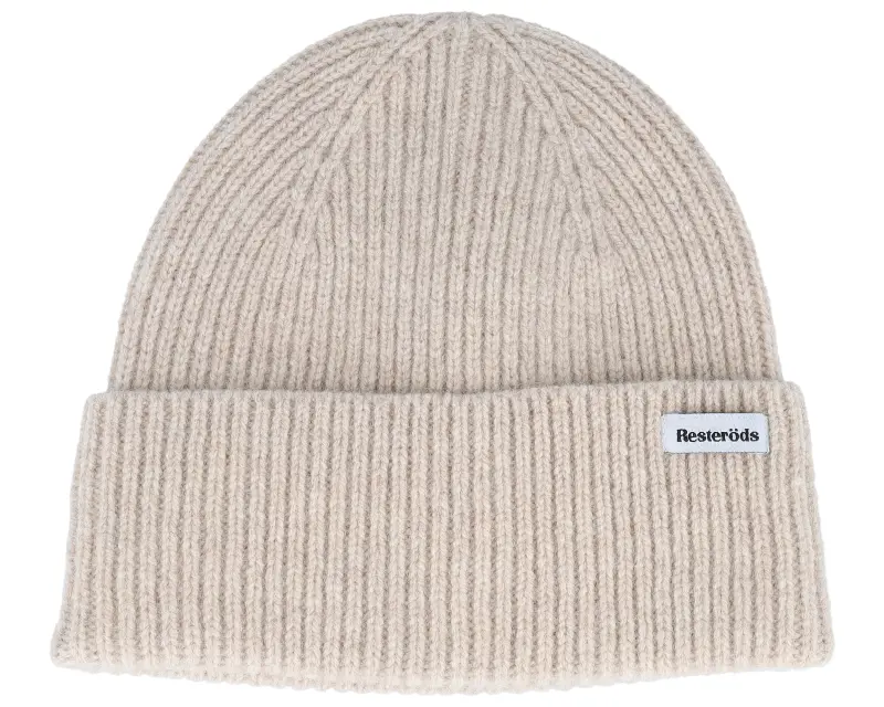 Resteröds Wool Beanie Beige Cuff online
