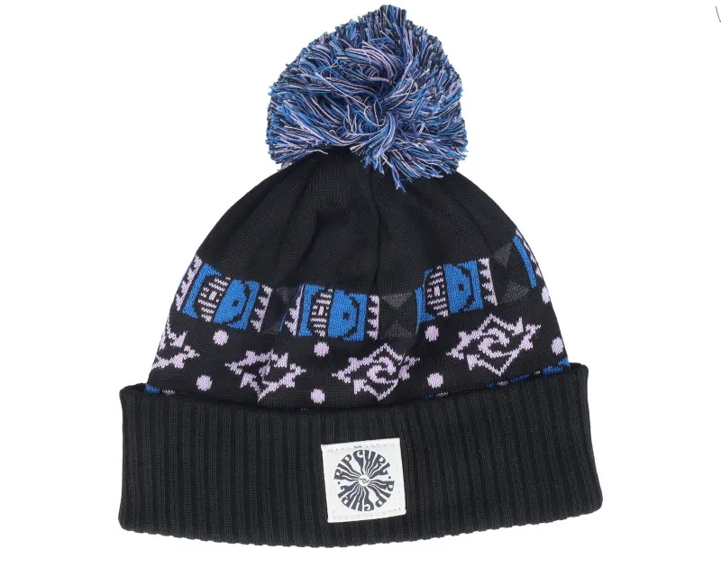 Rip Curl Jacquard Tall Beanie Black Pom online