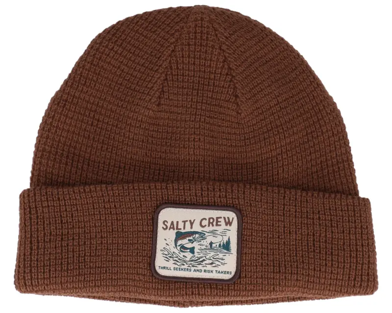 Salty Crew Coastal Beanie Friar Brown Cuff online