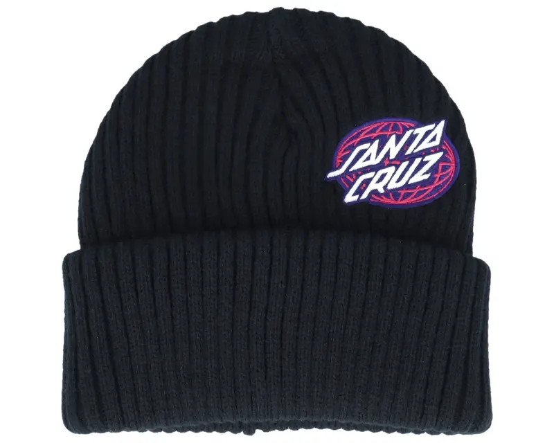 Santa Cruz Global Oval Dot Beanie Black Cuff online