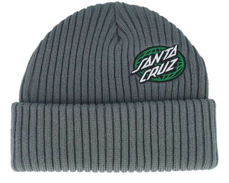Santa Cruz Global Oval Dot Beanie Storm Grey Cuff online
