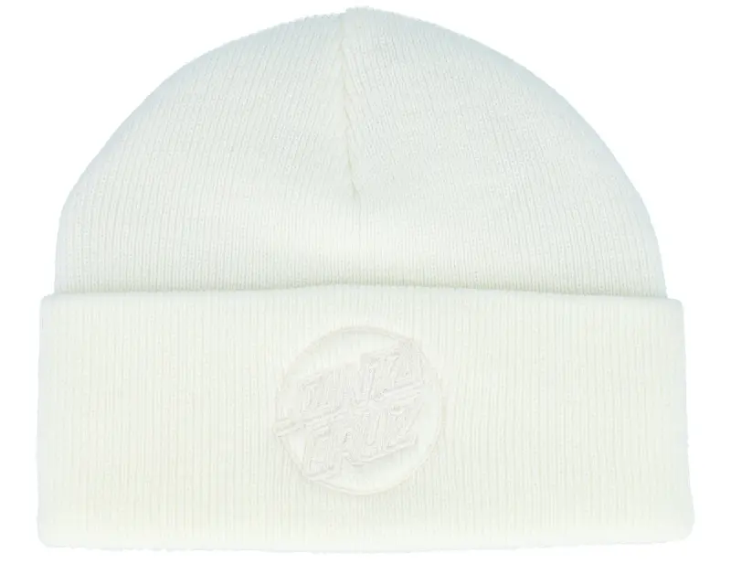 Santa Cruz Tonal Opus Dot Beanie Unbleached Cotton White Cuff online
