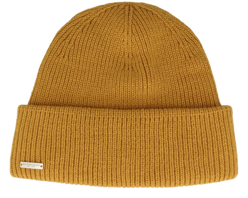 Seeberger Knit Beanie With Turn-up Bronze Cuff online