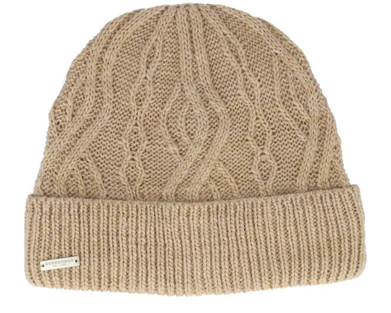 Seeberger Knitted Beanie Beige Cuff online