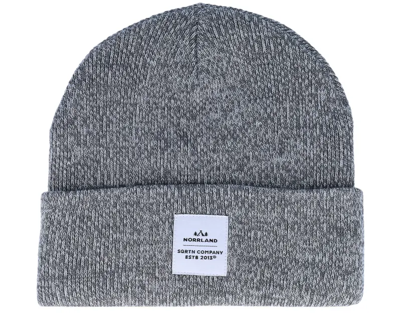 SQRTN Wood Patch Beanie Light Heather Cuff online