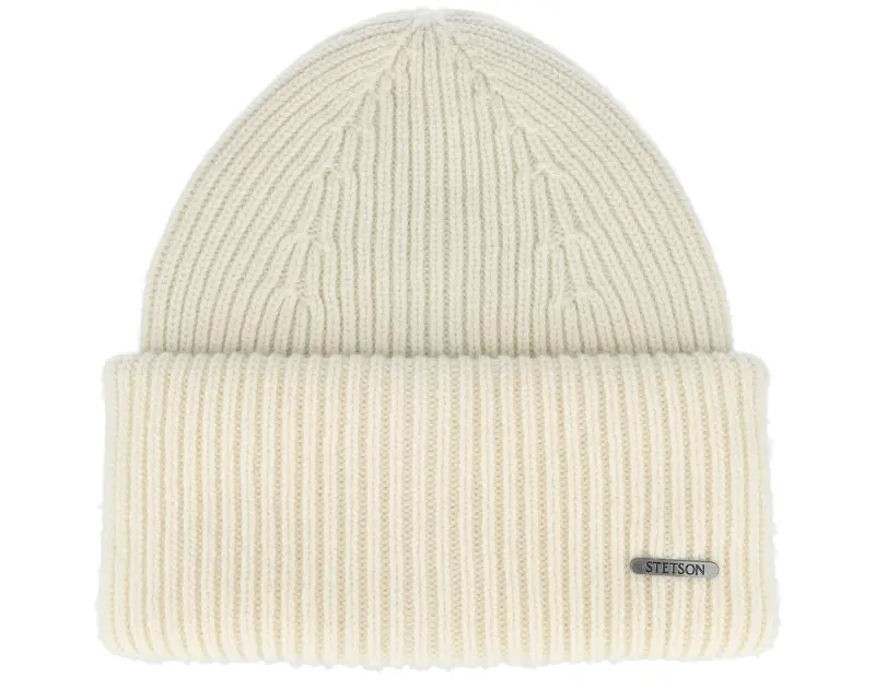Stetson Beanie Merino Off White Cuff online