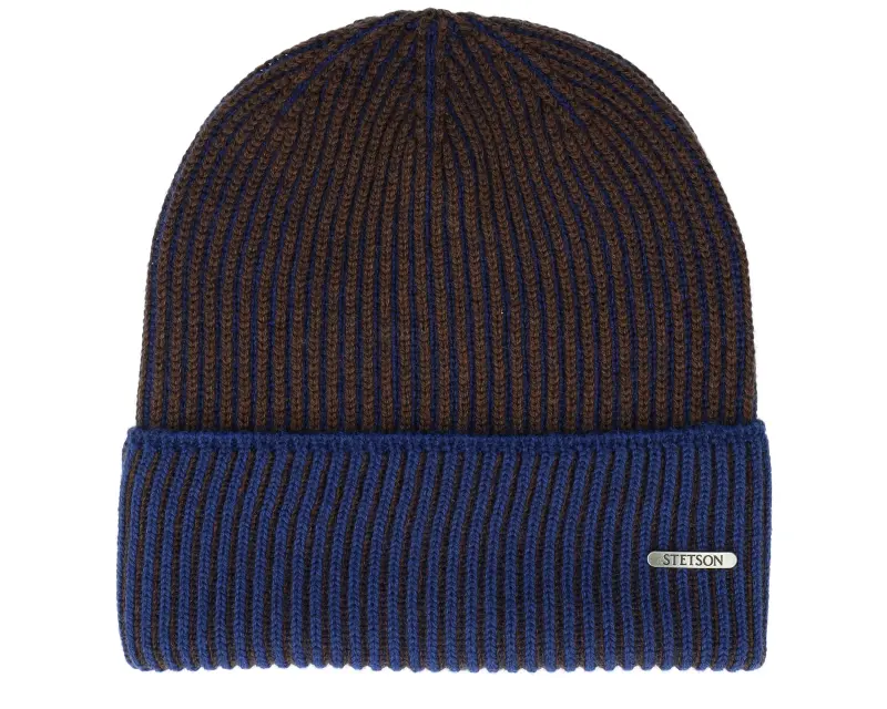 Stetson Beanie Merino Wool-62 Royal/Black Cuff online