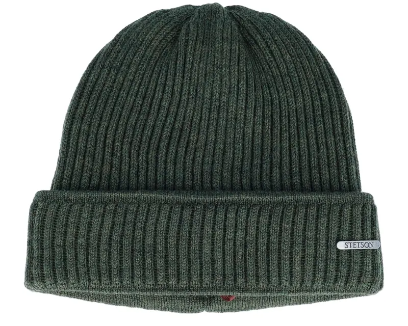 Stetson Beanie Merino Wool Green Cuff online