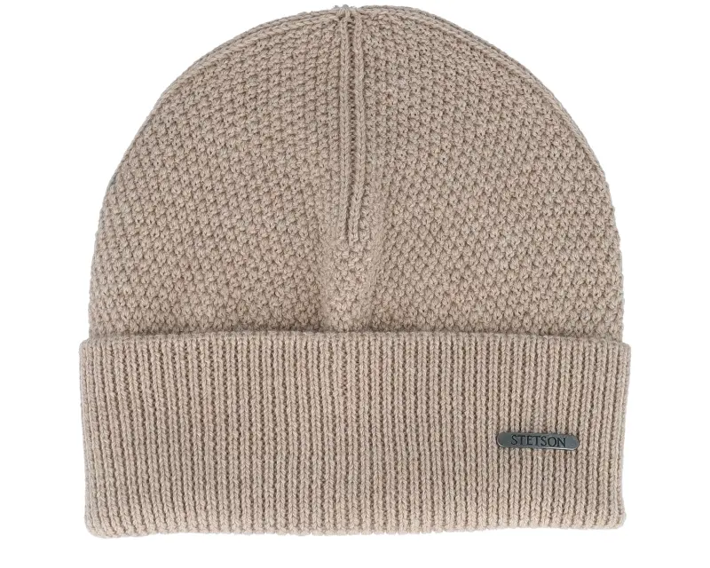 Stetson Beanie Merino Wool Sand Cuff online