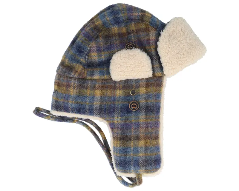 Stetson Bomber Cap Wool Check Brown/Blue Trapper online