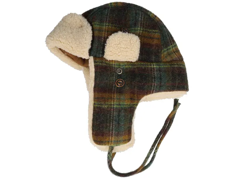 Stetson Bomber Cap Wool Check Green Trapper online