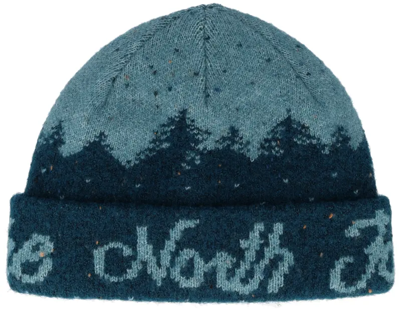 The North Face Cabin Mountainscape Beanie Midnight Petrol Cuff online