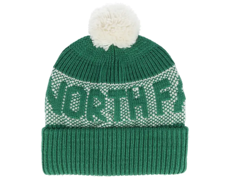The North Face Retro Cabin Beanie Evergreen/White Pom online