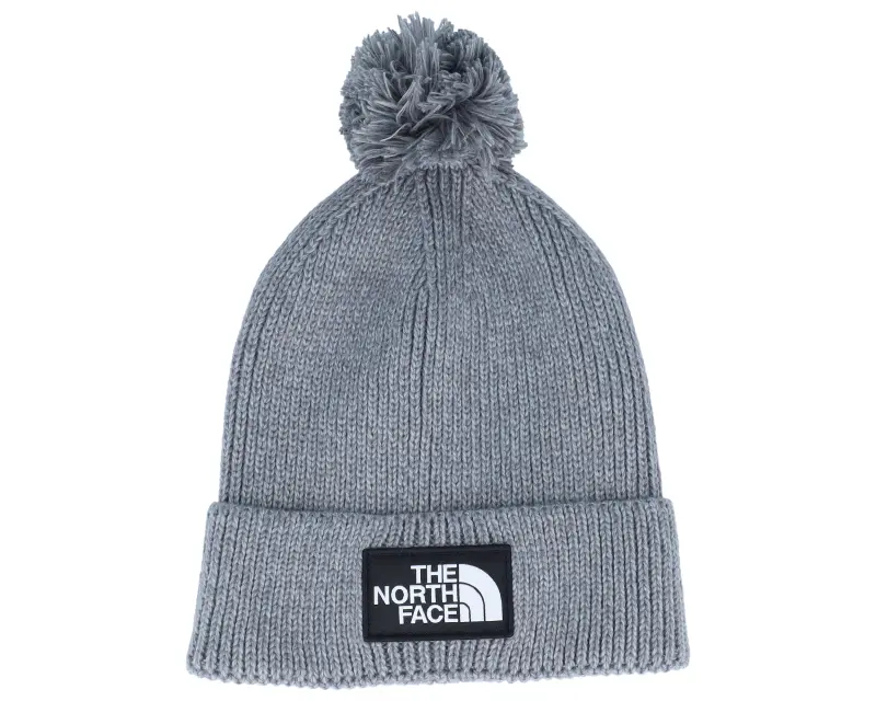 The North Face Tnf Logo Box Beanie Grey Pom online