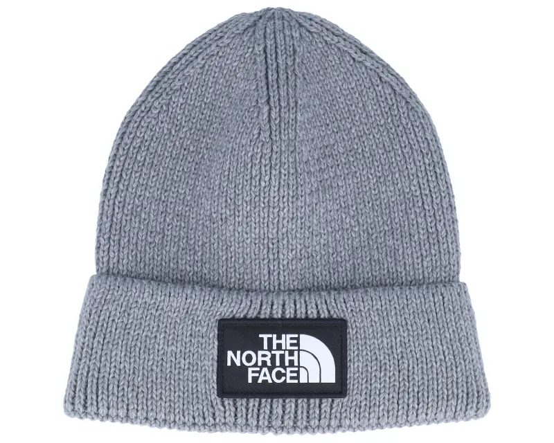 The North Face Tnf Logo Box Beanie Medium Heather Grey Cuff online