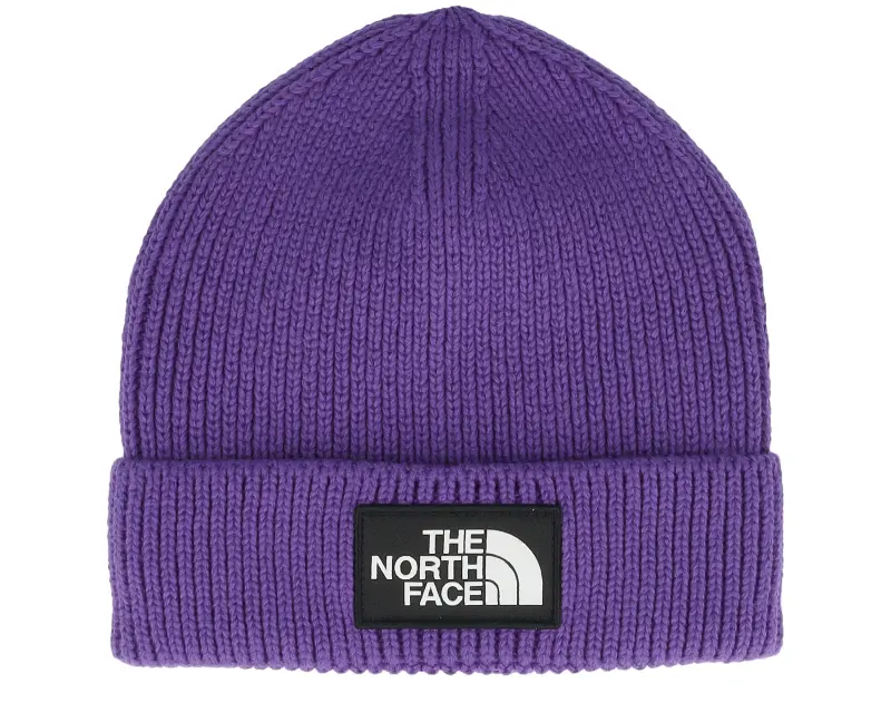 The North Face Tnf Logo Box Beanie Purple Cuff online