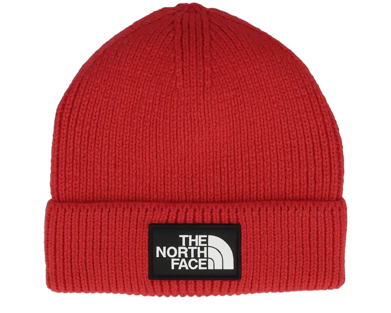 The North Face Tnf Logo Box Beanie Red Cuff online