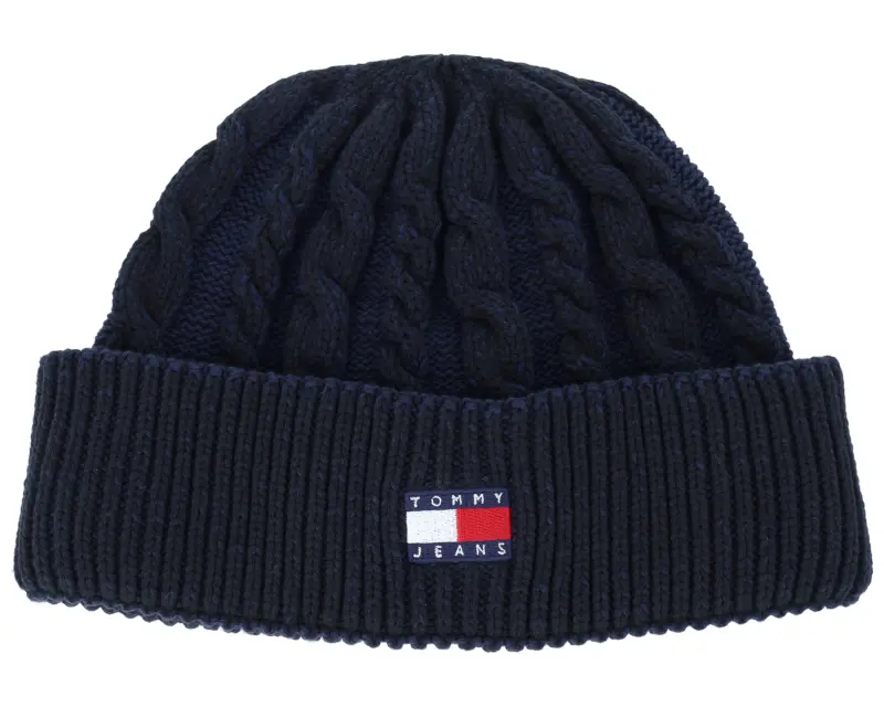 Tommy Hilfiger Tjm Heritage Cable Beanie Black Cuff online