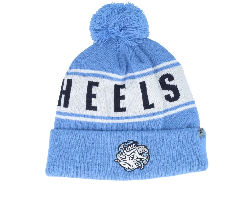 Top of the World North Carolina Tar Heels Cuffed Coastal Blue Pom online
