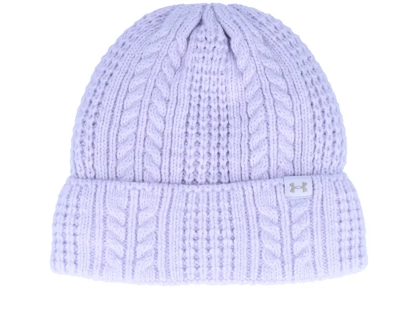 Under Armour Women Halftime Cable Knit Beanie Salt Purple Cuff online