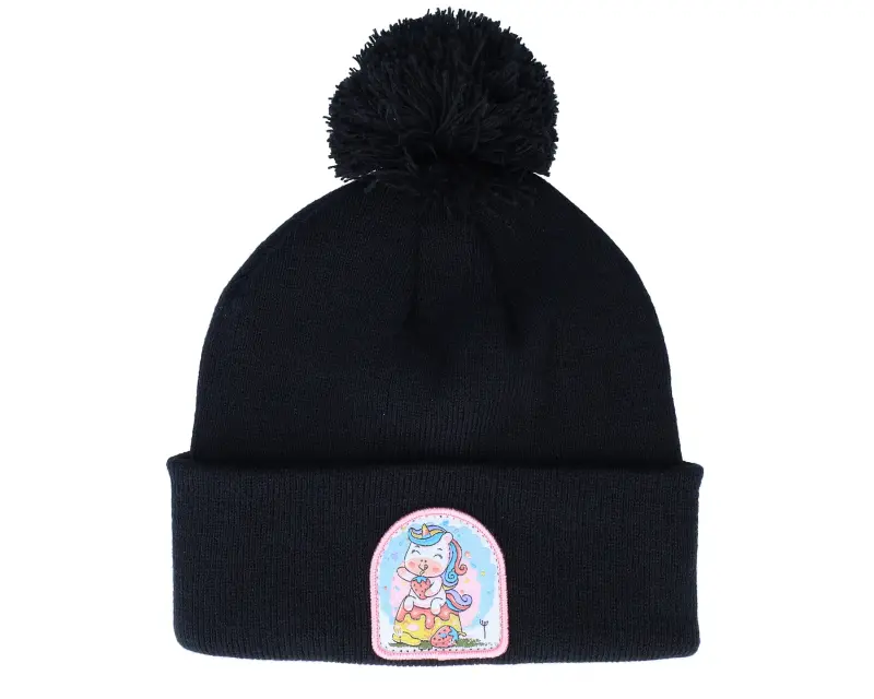 Unicorns Kids Strawberry Unicorn Patch Black Pom online