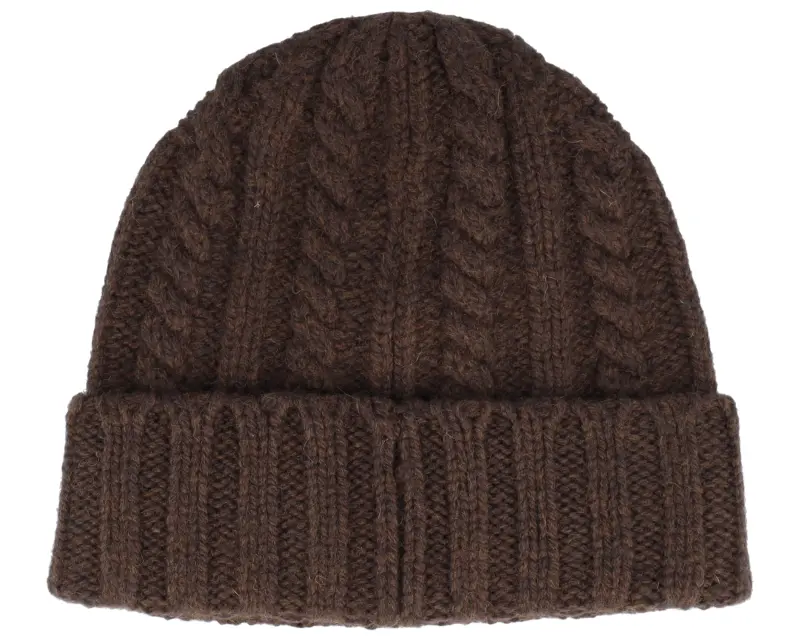 Upfront Cable Beanie Brown Cuff online