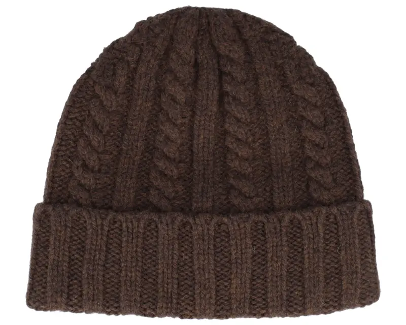 Upfront Cable Beanie Brown Cuff online
