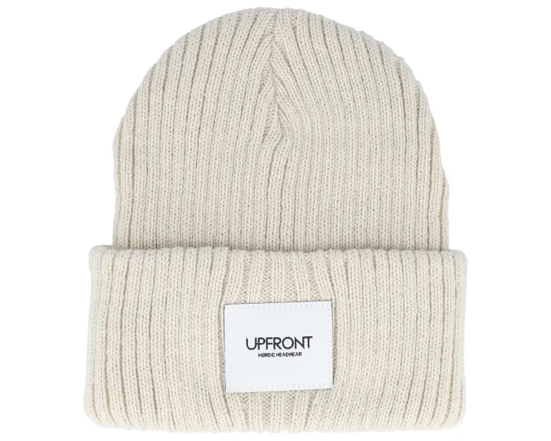 Upfront Haze Fisherman Winter Beanie Off White Cuff online