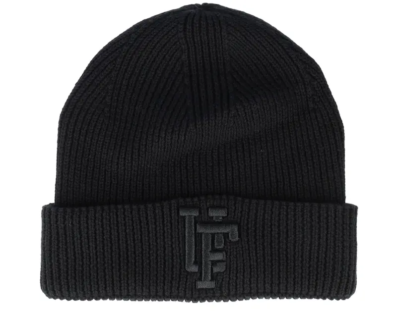 Upfront Spinback Organic Rib Beanie Color Black-os online