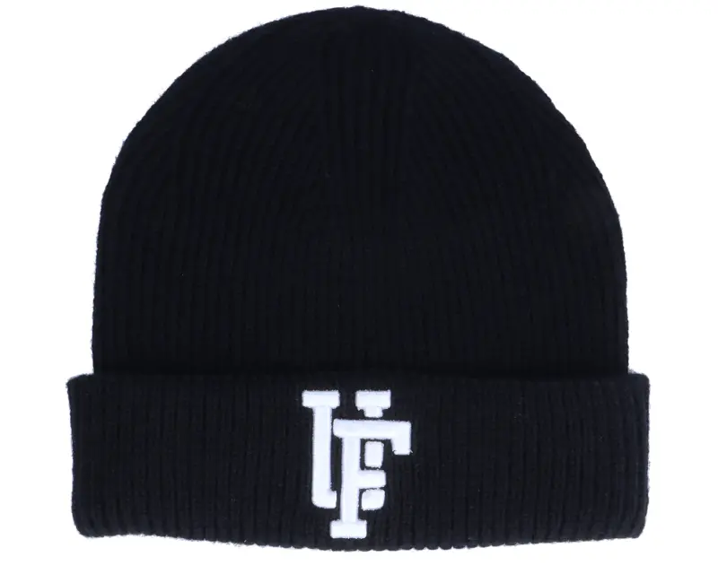 Upfront Spinback Rib Beanie Black/White Cuff online