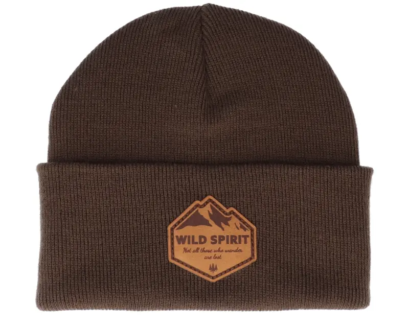 Wild Spirit Mountain Shape Patch Brown/Chocolate Beanie online
