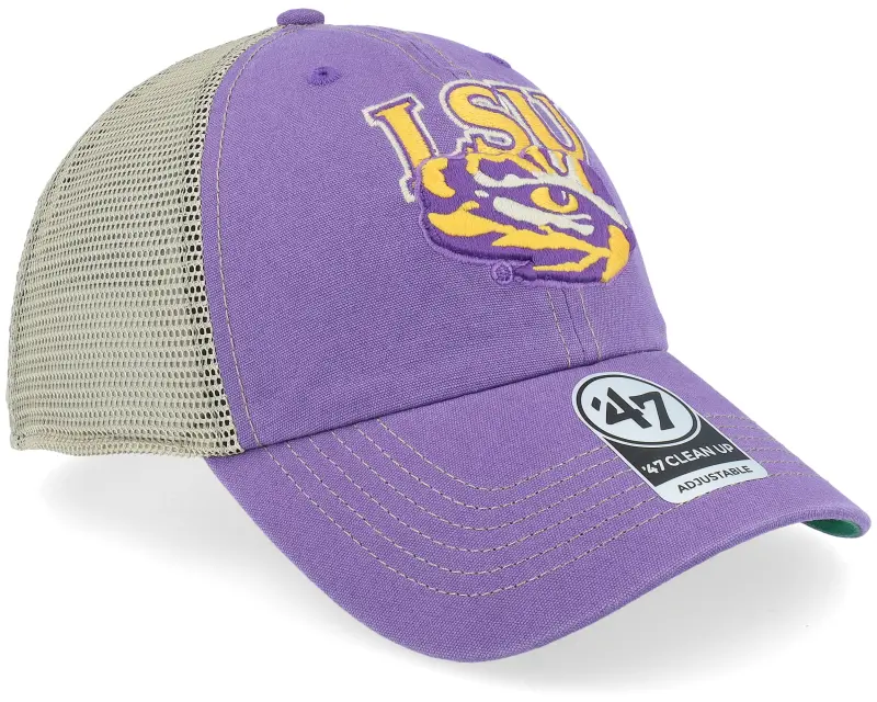 47 Brand Louisiana State Tigers Tuscaloosa 47 Clean Up Cap Vintage Purple Trucker online