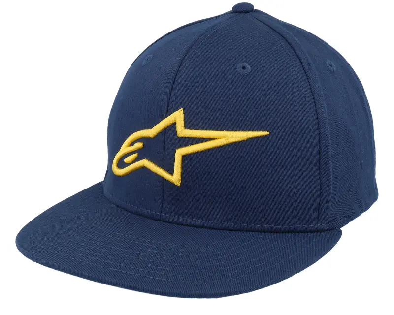 Alpinestars Ageless Flat Hat Navy/Gold Fitted online