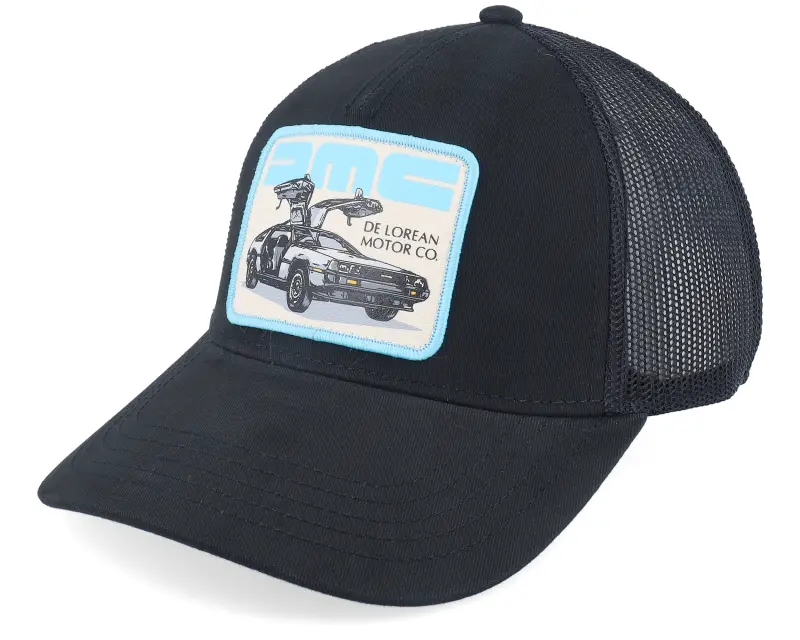 American Needle De Lorean Mc Twill Valin Patch Black Trucker online